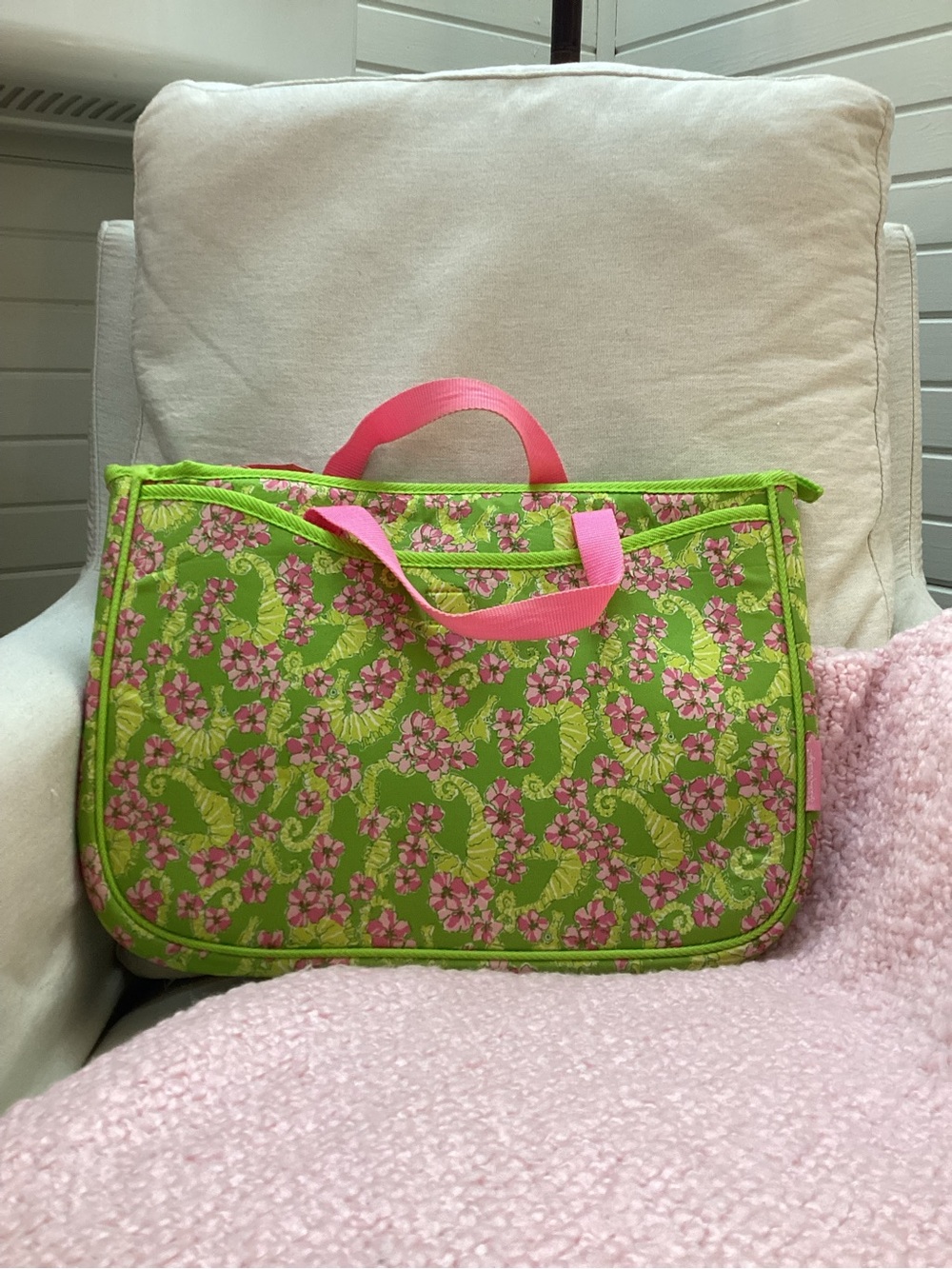 Lilly Pulitzer Laptop Case with Pink Handles